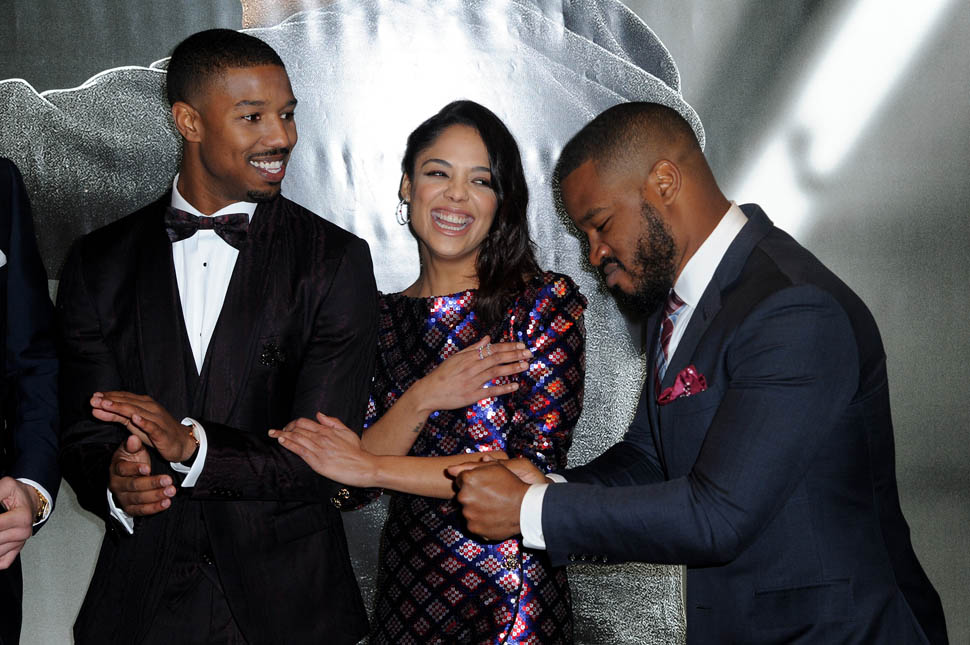 Michael B. Jordan and Ryan Coogler at London premiere of Creed Tessa Thompson and Sylvester Stallone|Lainey Gossip Entertainment Update