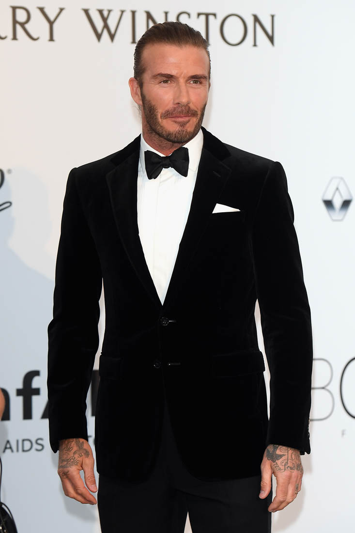David Beckham at Cannes amfAR gala for the first time