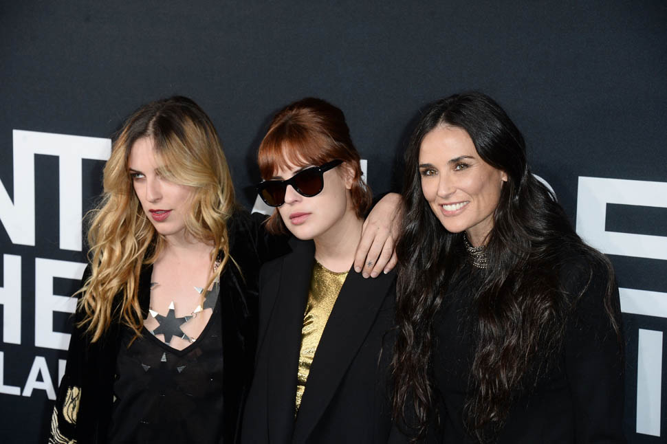 Demi Moore at Saint Laurent with daughters Scout and Tallulah|Lainey ...