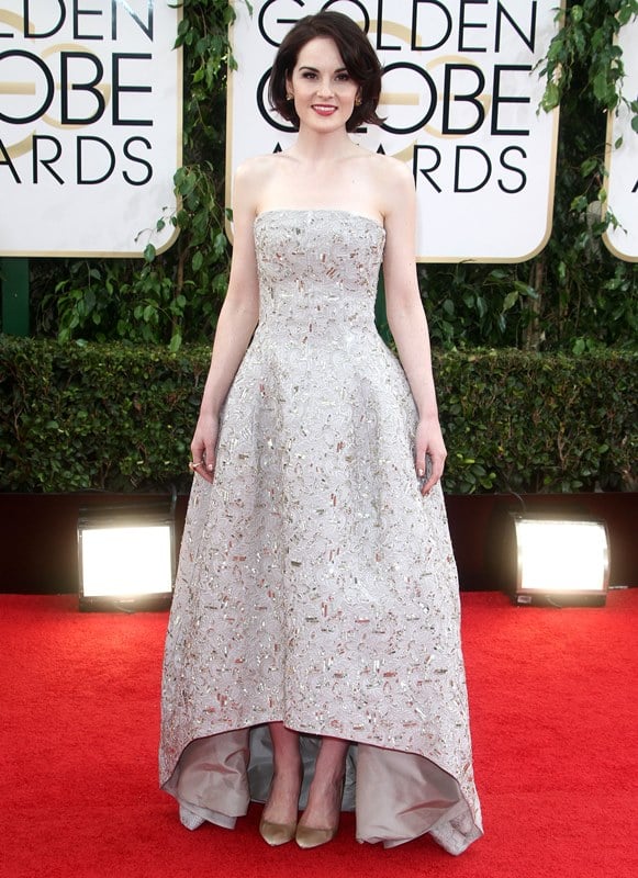 Michelle Dockery in princess style at Golden Globes 2014|Lainey Gossip ...