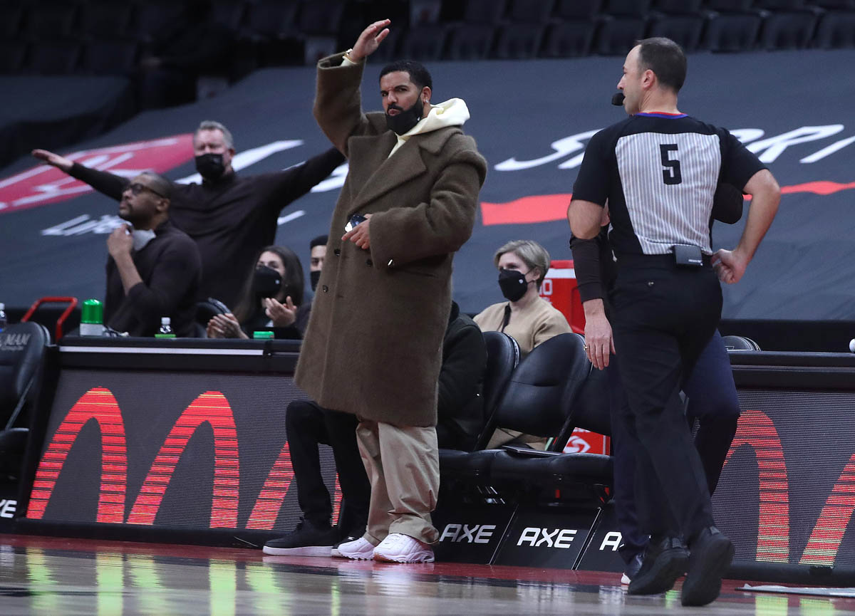 Drake wearing UBs at the Raptors game, pretty much confirmed he's