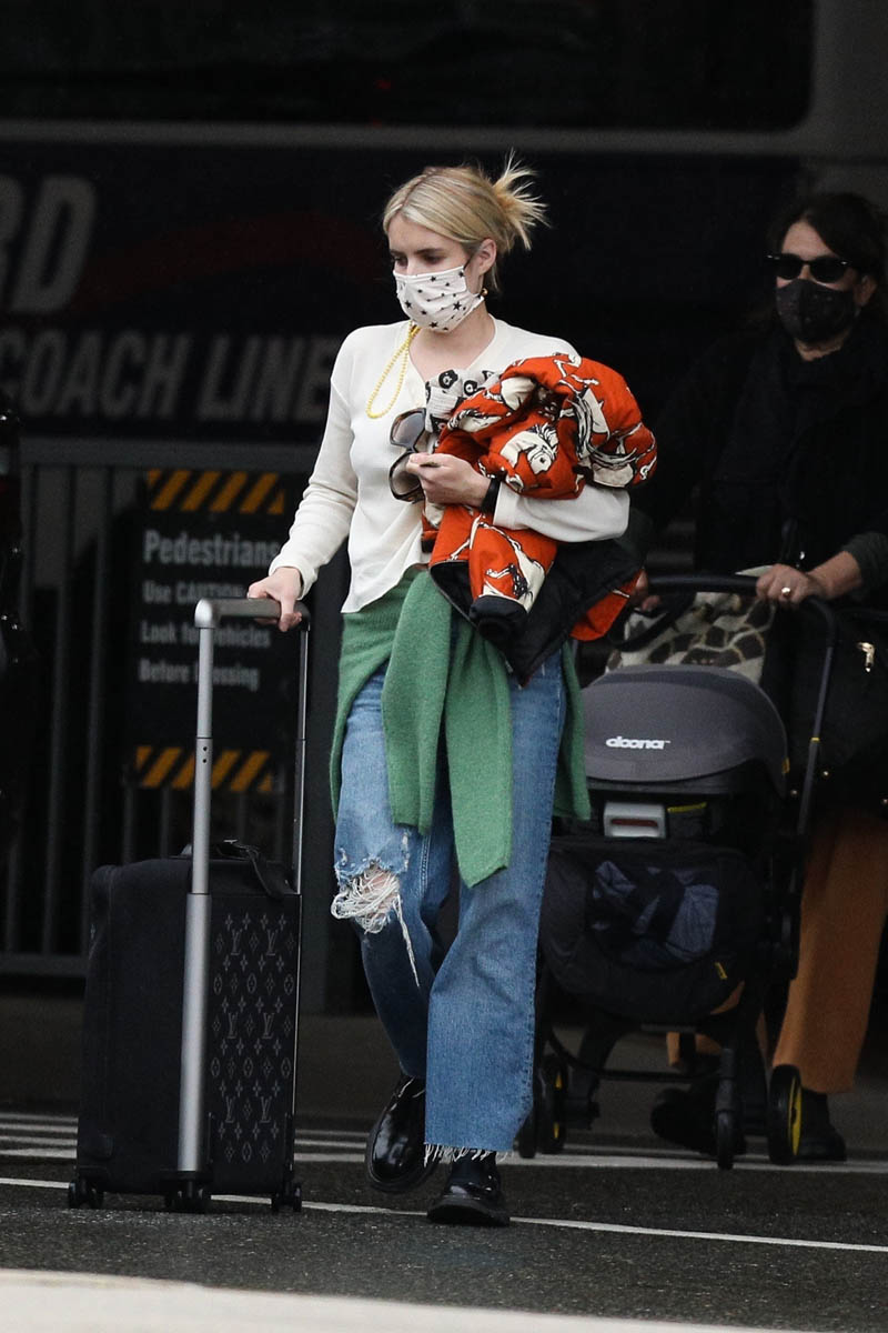 Emma Roberts's Monogrammed Suitcases