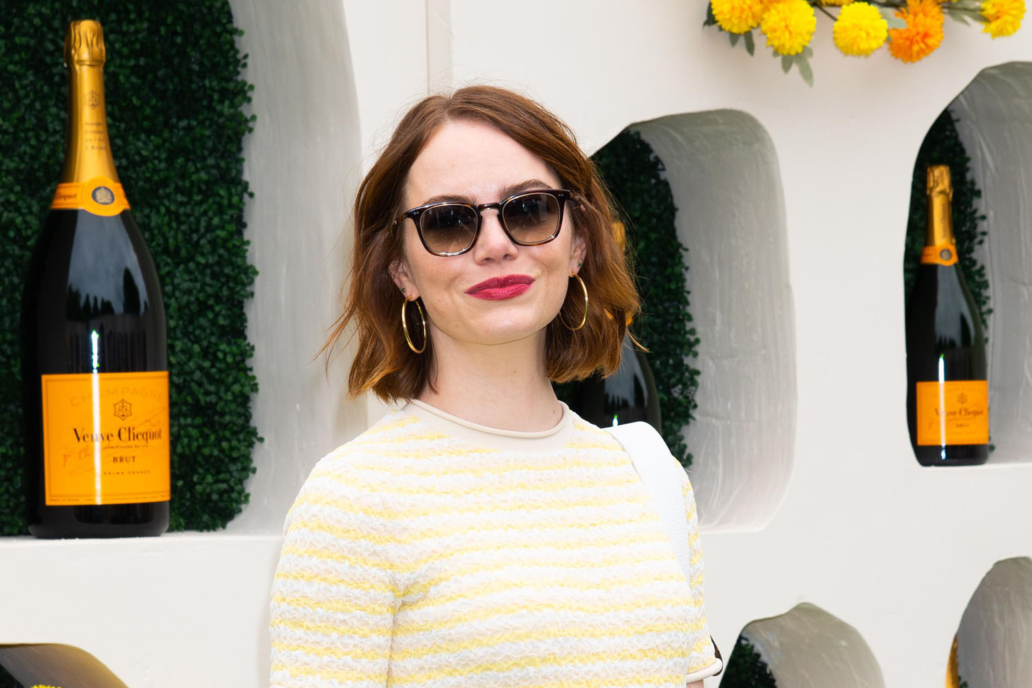 Emma Stone Wears Louis Vuitton at 2023 Veuve Clicquot Polo Classic