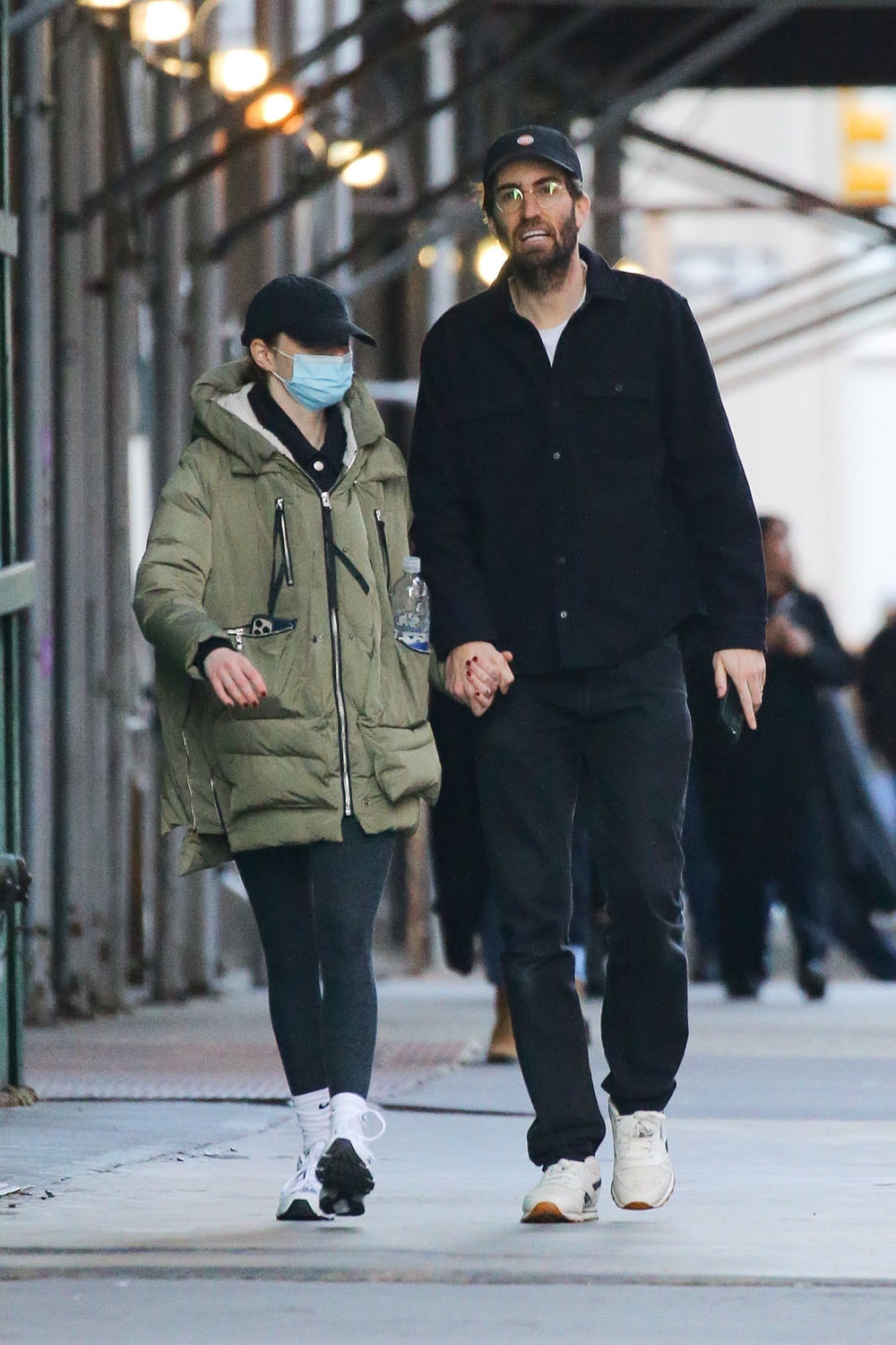 Rarely seen Emma Stone steps out with husband Dave McCary in New York ahead  of release of Poor Things later this year
