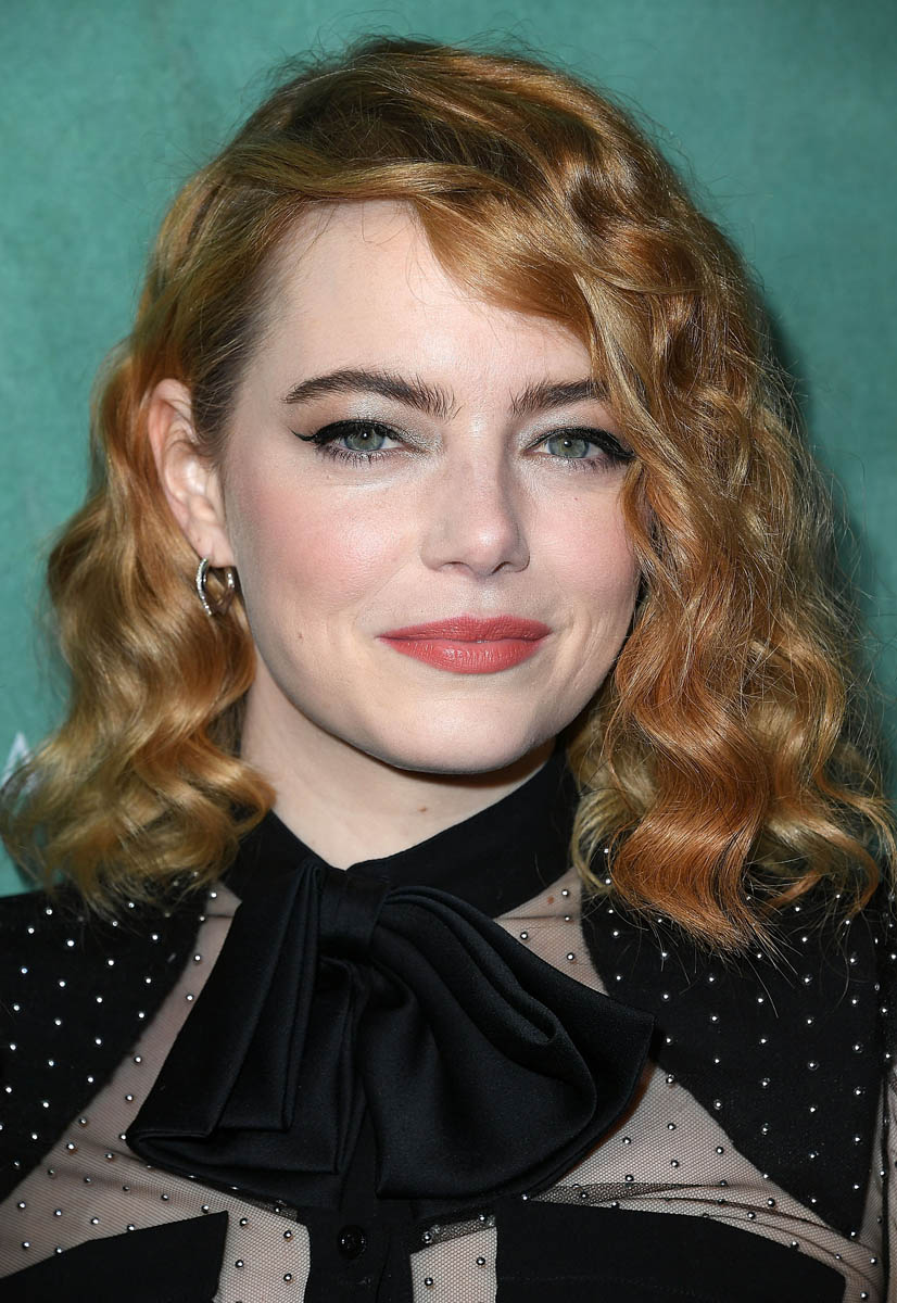 Emma Stone with permed hair at the 11th Annual Celebration 