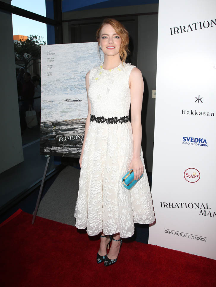 Emma Stone's pretty shoes at Irrational Man premiere in Hollywood|Lainey  Gossip Entertainment Update