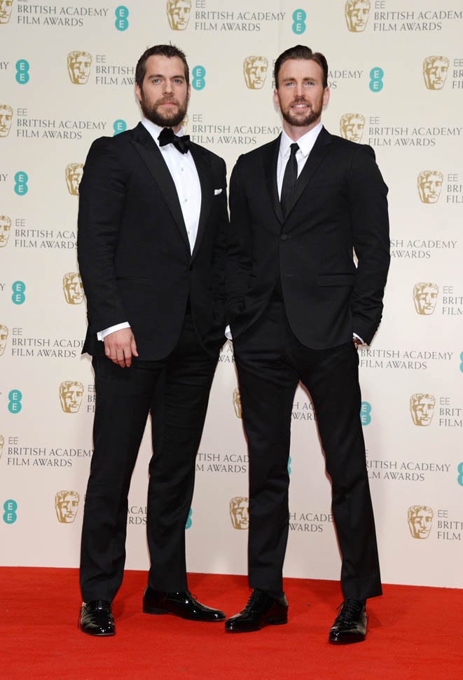 Chris Evans and Henry Cavill at the BAFTAs 2015