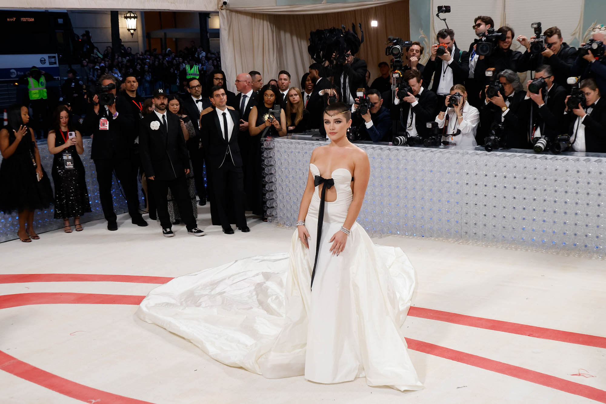 Florence Pugh shaved her head for her Valentino Met Gala look, while