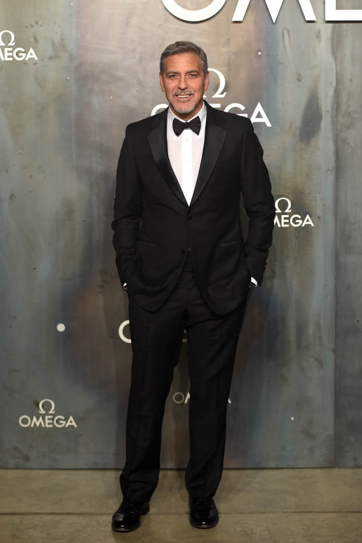 George Clooney looks sharp at OMEGA anniversary event