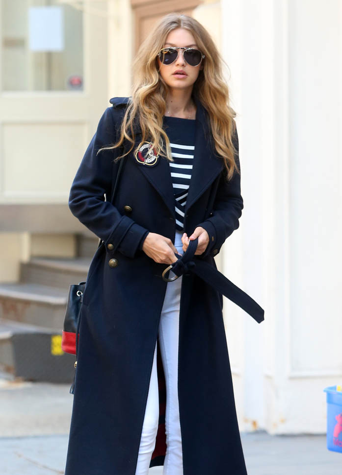 Gigi Hadid's model pose during a photo shoot in New York City|Lainey ...