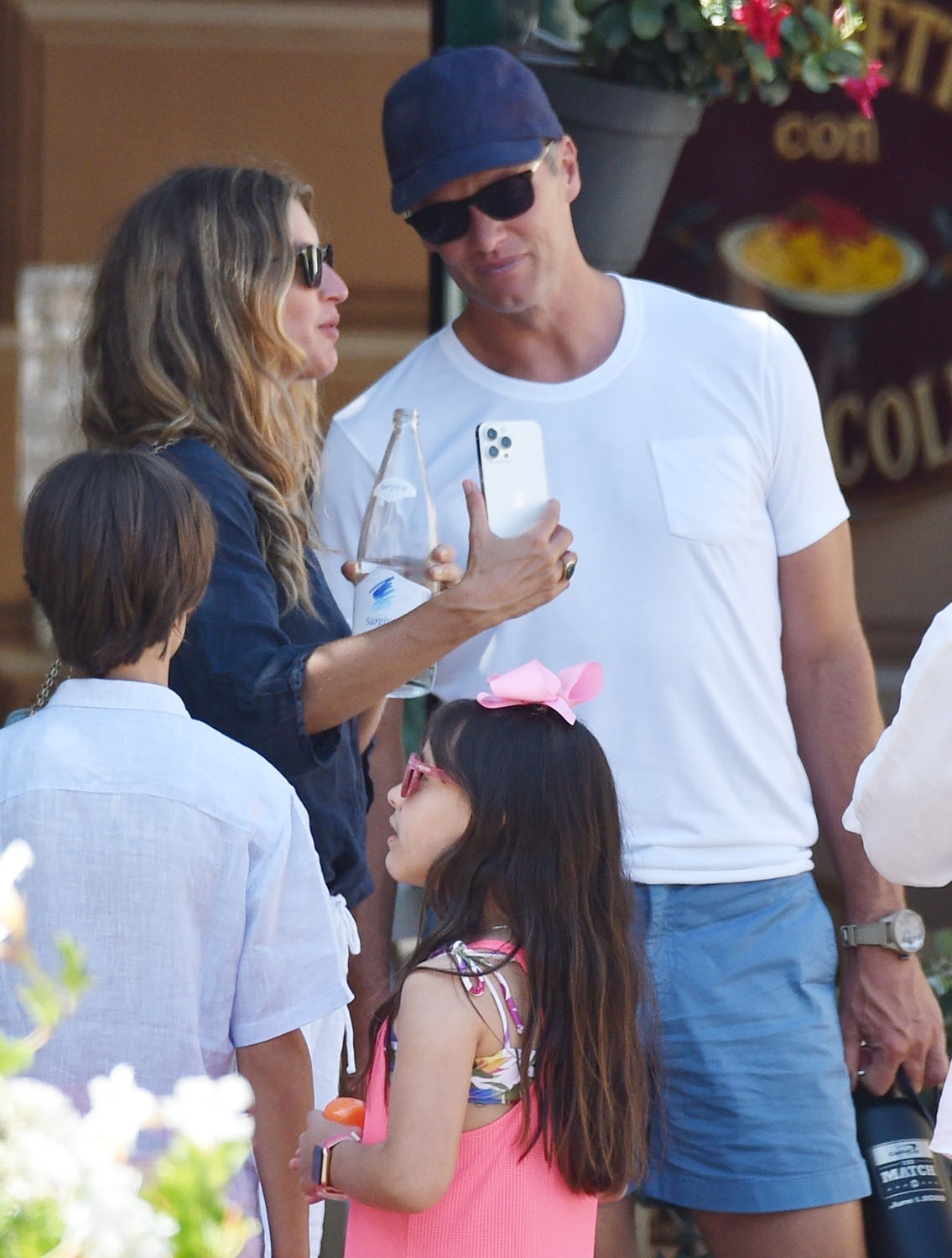 Tom Brady and Gisele Bundchen look happy and close while eating ice cream  on holiday in Italy