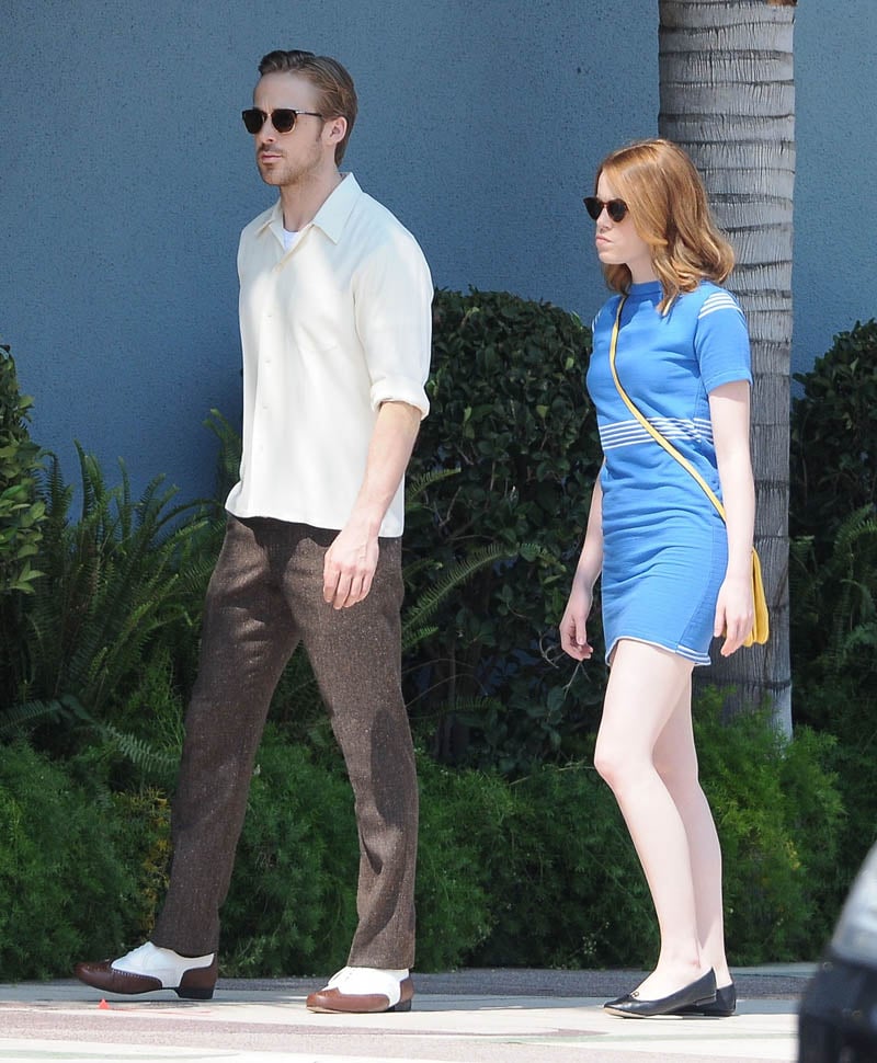 Emma Stone and Ryan Gosling together on set of La La Land|Lainey Gossip  Entertainment Update