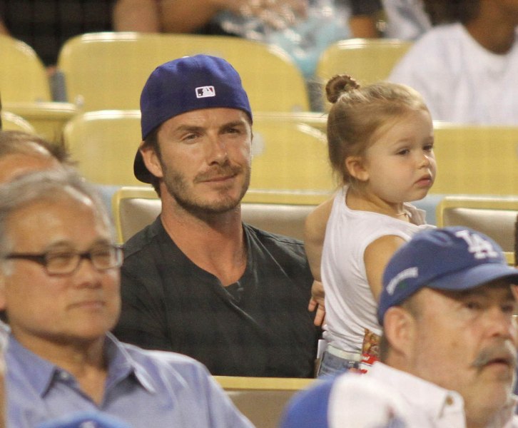 Harper Seven Beckham is adorable at the Dodgers game|Lainey Gossip ...