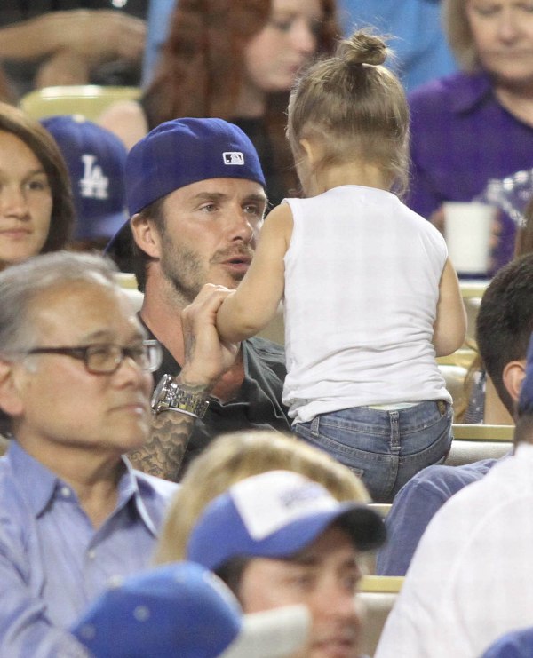 Harper Seven Beckham is adorable at the Dodgers game|Lainey Gossip ...