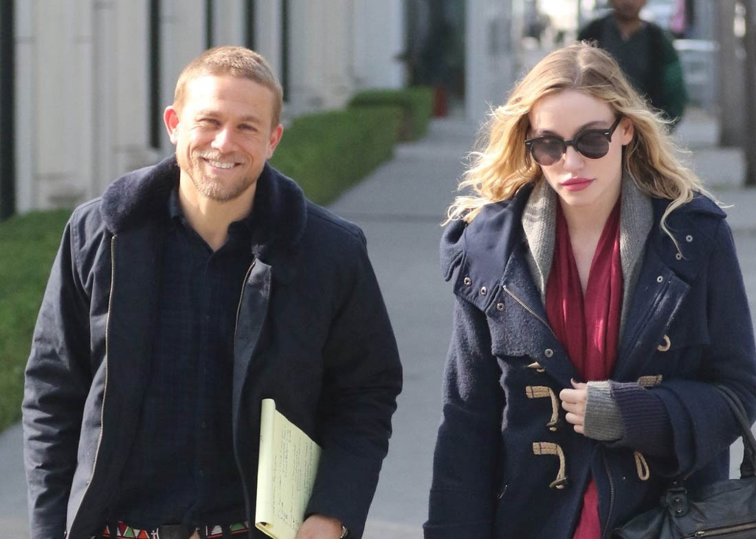 Charlie Hunnam with girlfriend Morgana McNelis in West Hollywood