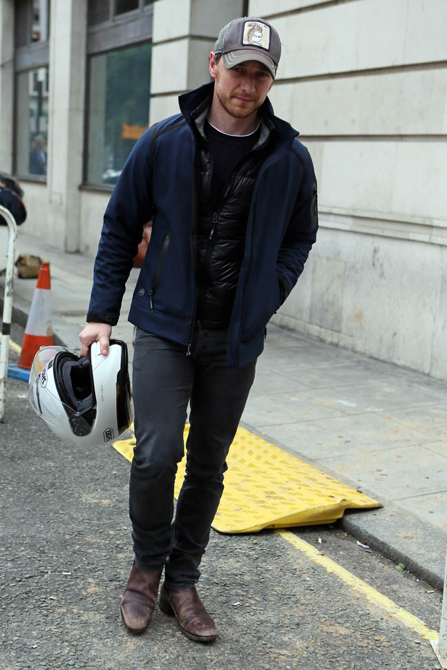 James McAvoy on his motorcycle in London|Lainey Gossip Entertainment Update