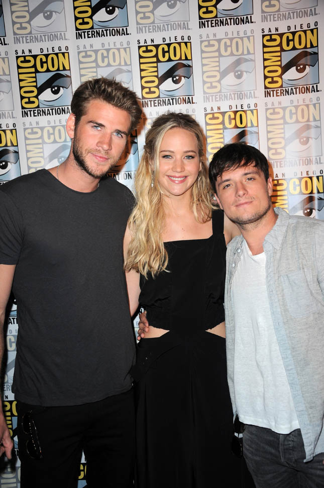 Liam Hemsworth and Josh Hutcherson attend The Hunger Games