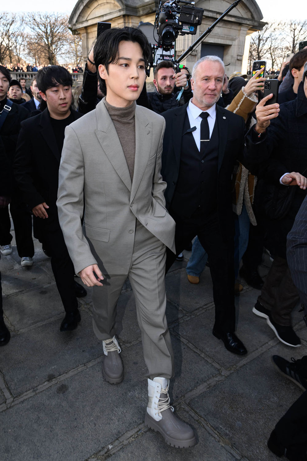 BTS star Jimin attends the Dior Homme Menswear Fall-Winter fashion