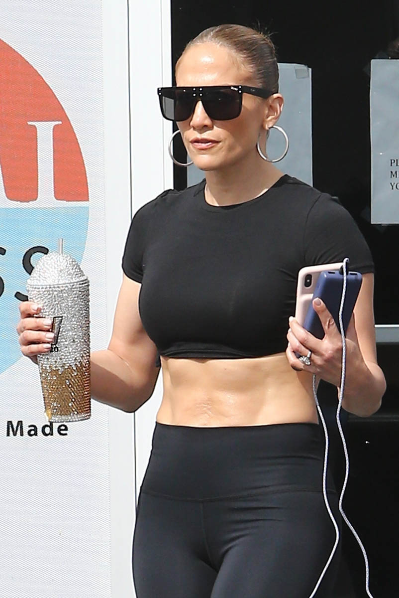 Jennifer Lopez hits the gym as she prepares for the Super Bowl this Sunday