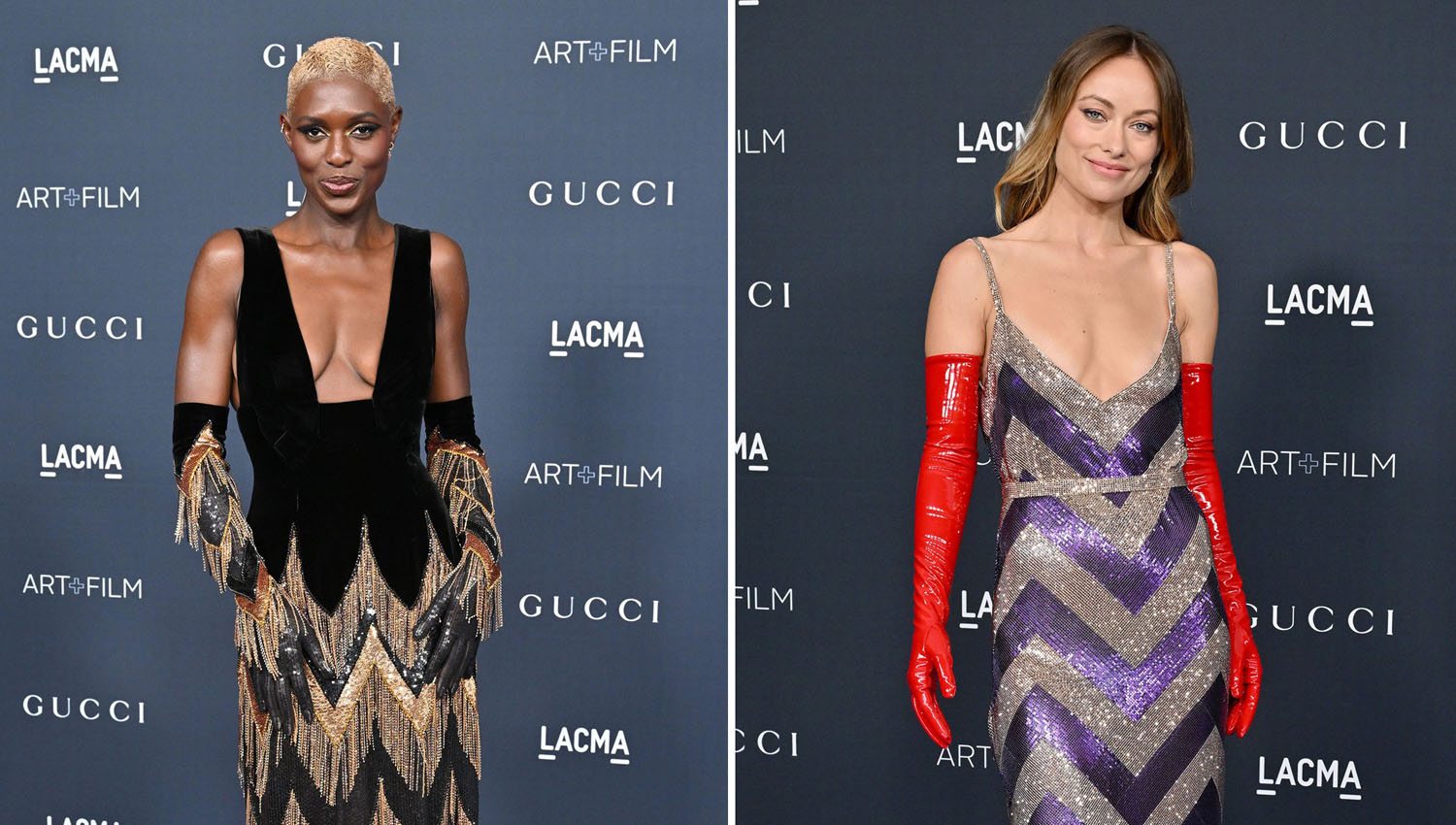 Jodie TurnerSmith and Olivia Wilde attend LACMA Art and Film gala in