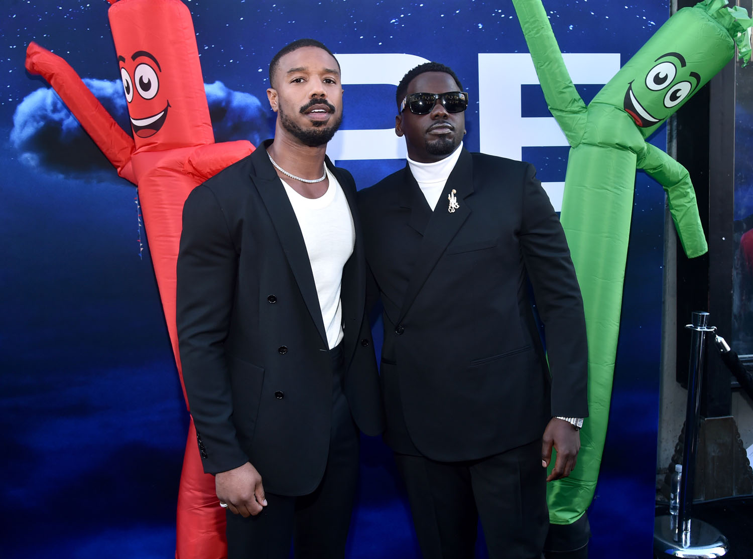 Michael B. Jordan Flew Solo At The Nope Premiere After Recent Break-Up, But  Shared Sweet Moments With Daniel Kaluuya And Jordan Peele