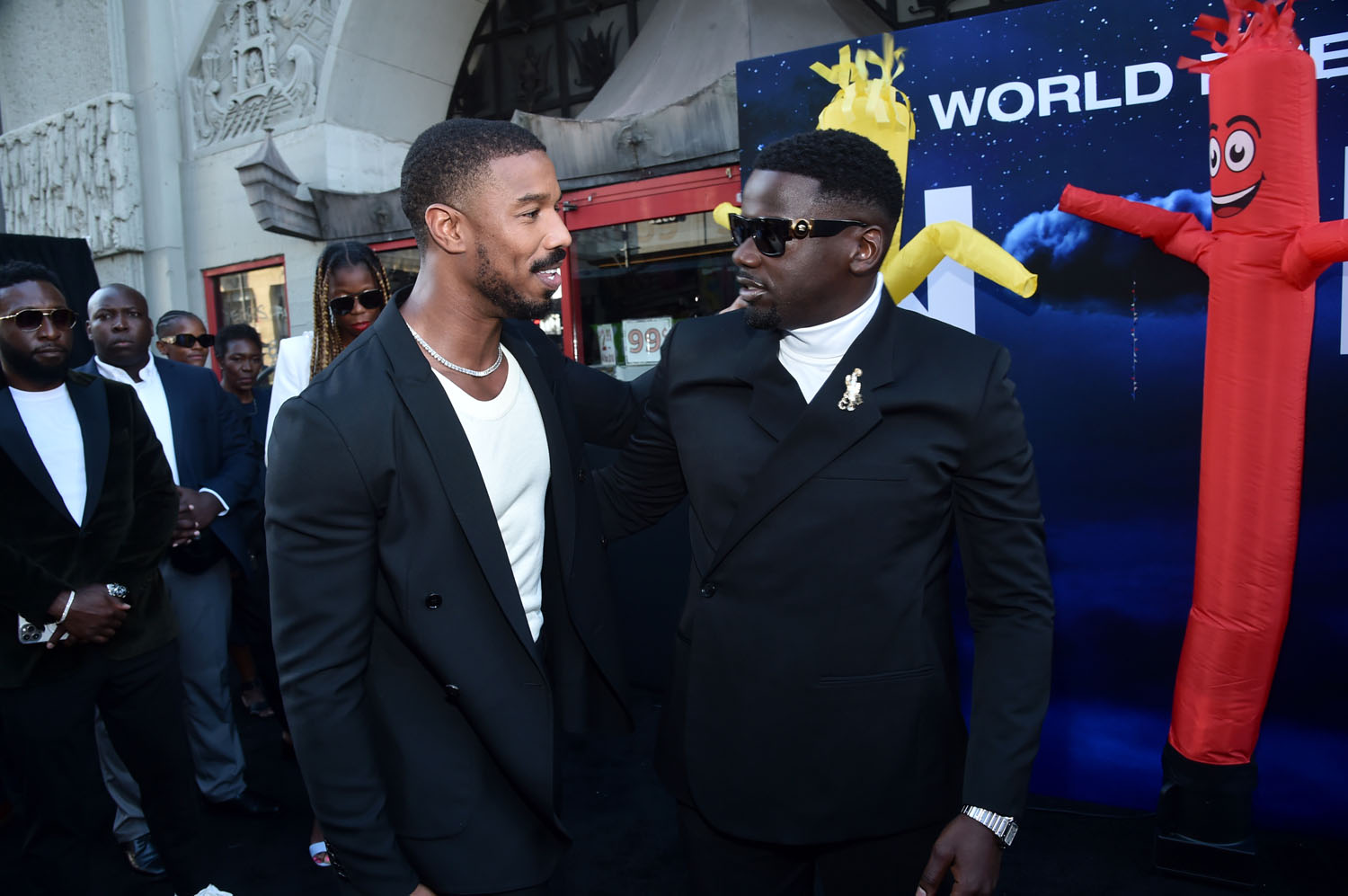 Michael B. Jordan Flew Solo At The Nope Premiere After Recent Break-Up, But  Shared Sweet Moments With Daniel Kaluuya And Jordan Peele