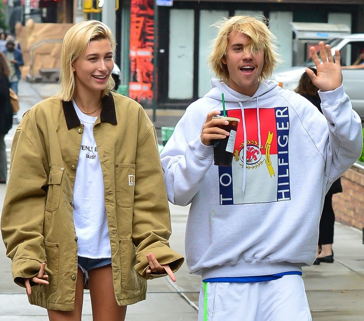 Justin Bieber Carries Hailey Baldwin On The Set Of Dj