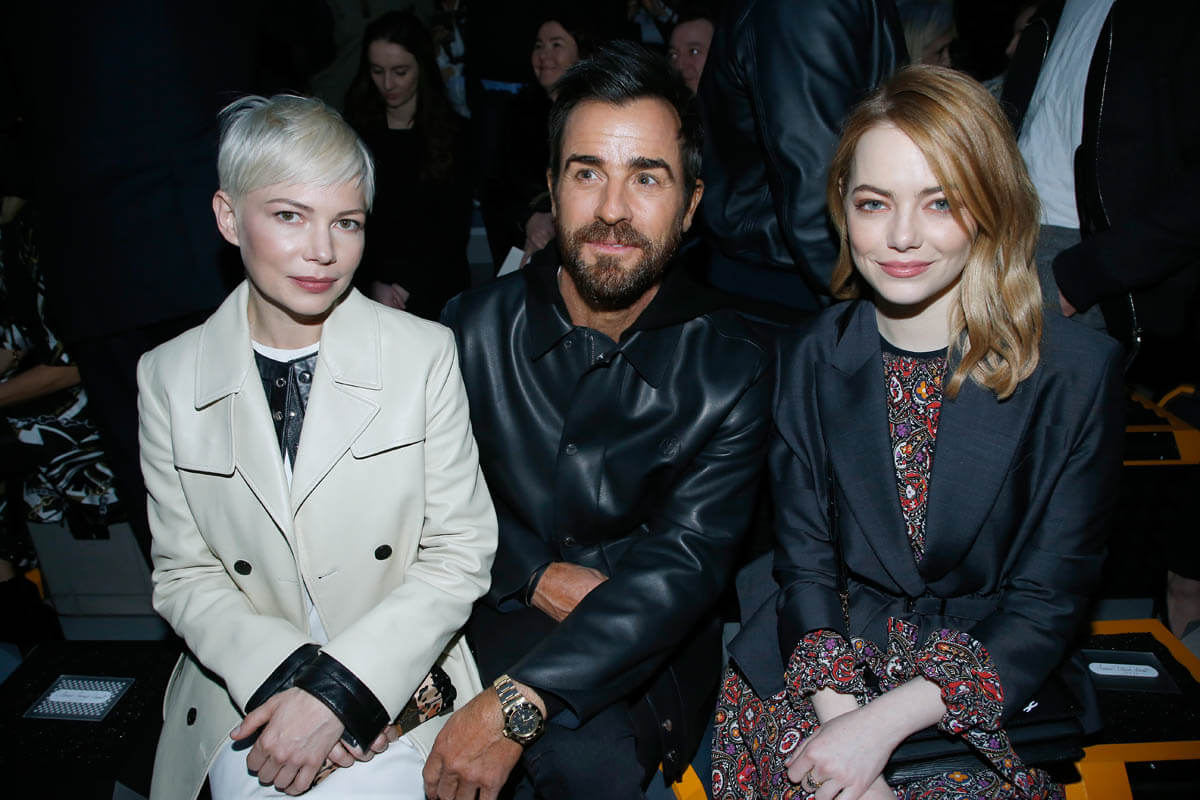 Justin Theroux front row at Louis Vuitton show during Paris Fashion Week