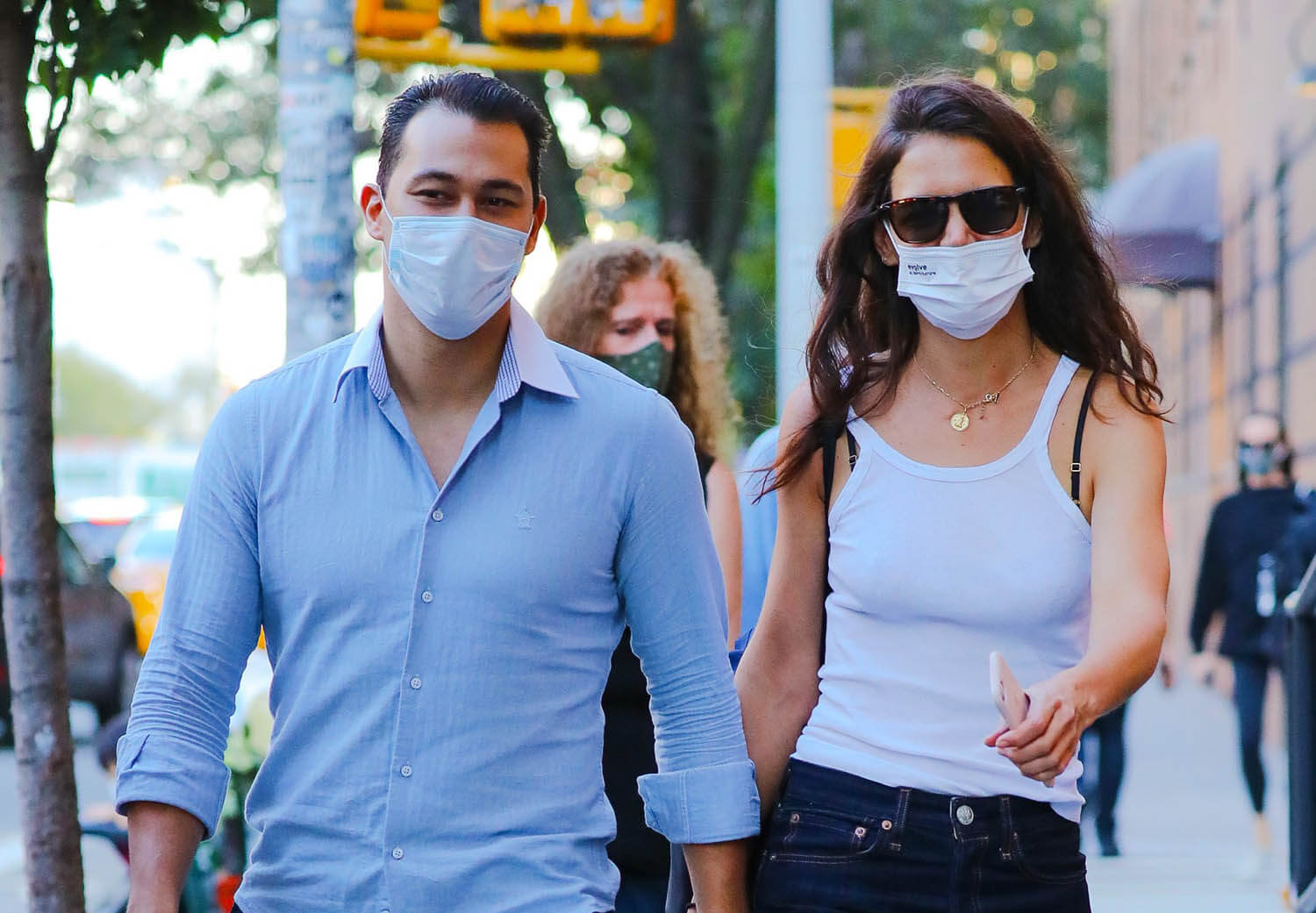 Katie Holmes and Emilio Vitolo Jr daily walking routine with paps