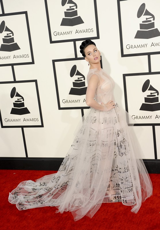 Katy Perry with John Mayer after Grammy performance with brooms|Lainey ...