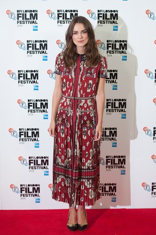 Keira Knightley at The Imitation Game presser London Film Festival ...