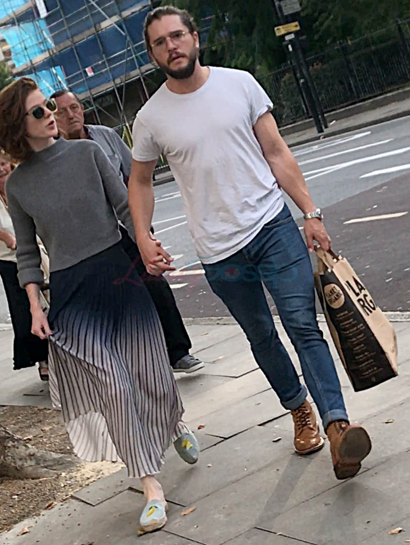 Kit Harington and Rose Leslie together in London following 