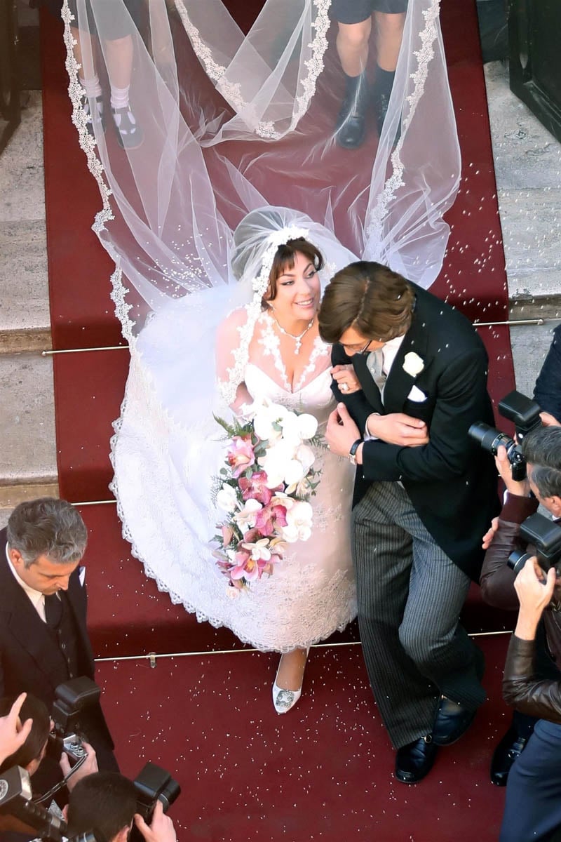 Lady Gaga is a Gucci bride on the set of House of Gucci in Rome