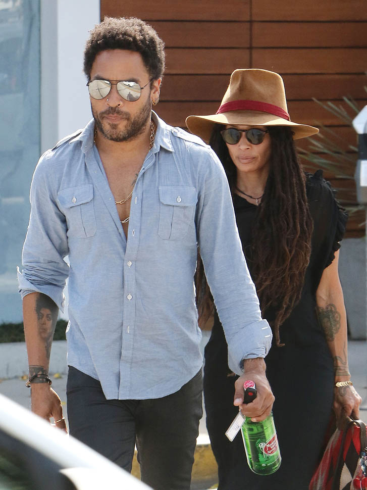 Lenny Kravitz And Lisa Bonet Out In West Hollywood