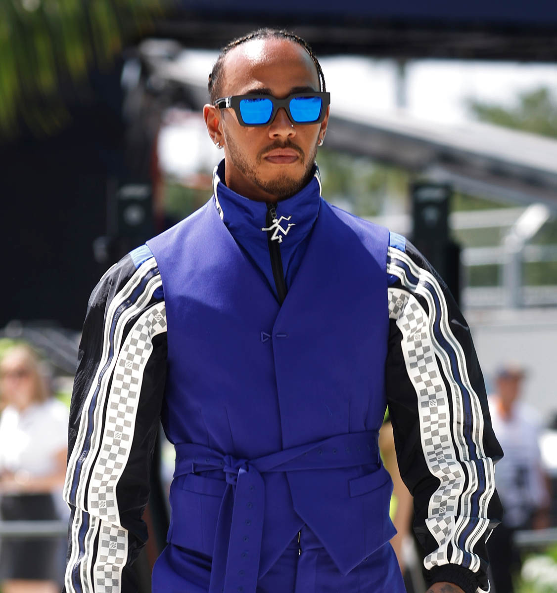 Lewis Hamilton in Louis Vuitton denim @ F1 Miami Grand Prix