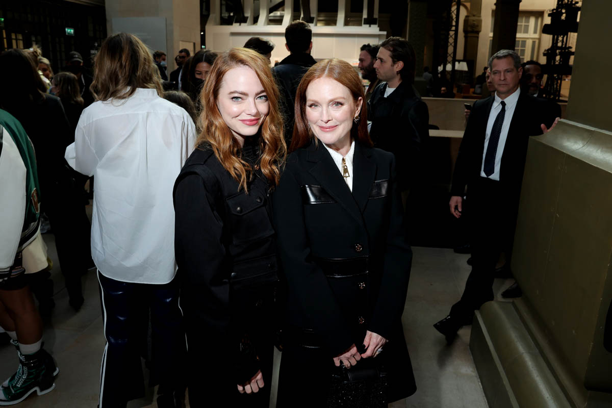 Emma Stone on Front Row at Louis Vuitton's Paris Fashion Week Show –  Footwear News