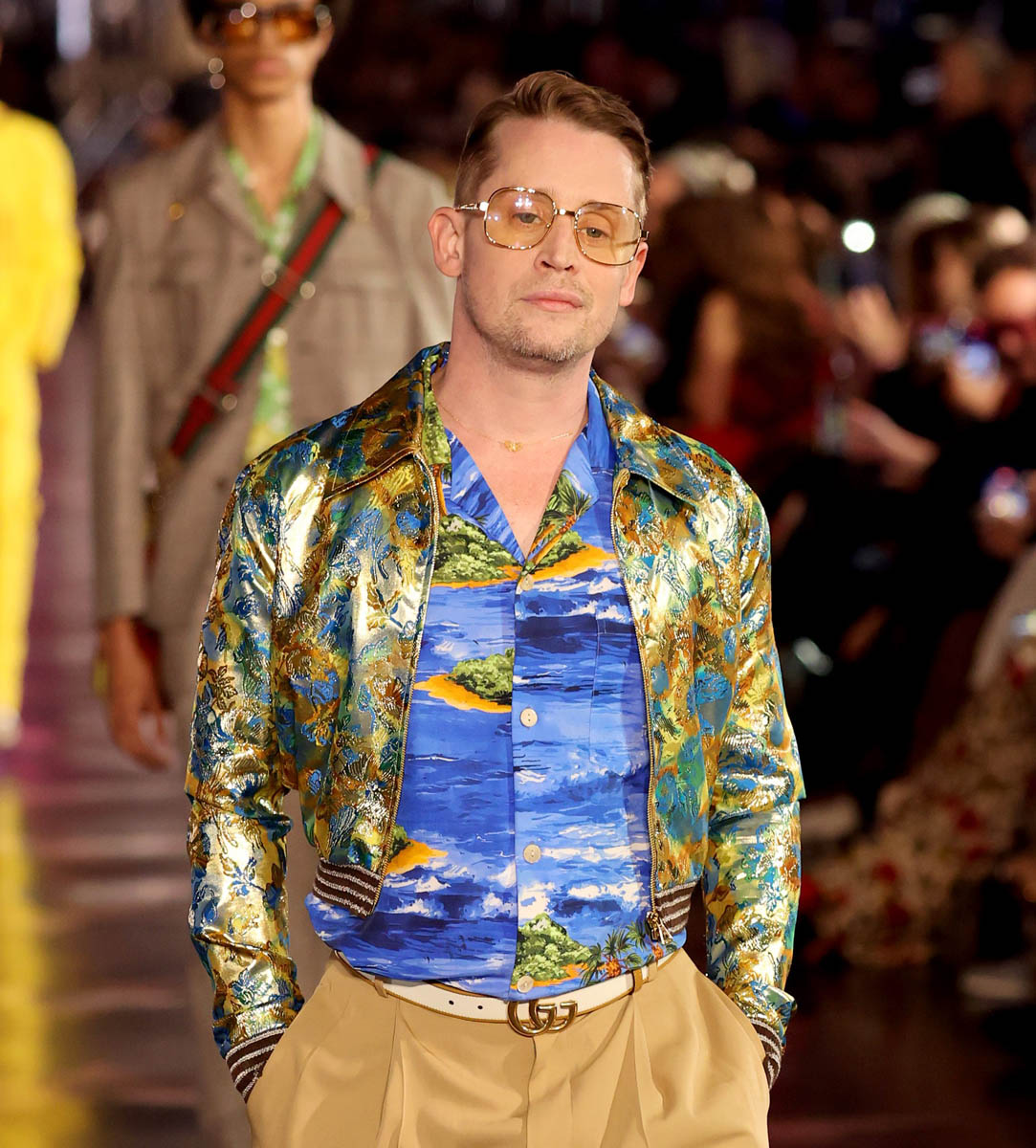 Macaulay Culkin, Jared Leto Walk in Gucci Love Parade Fashion Show