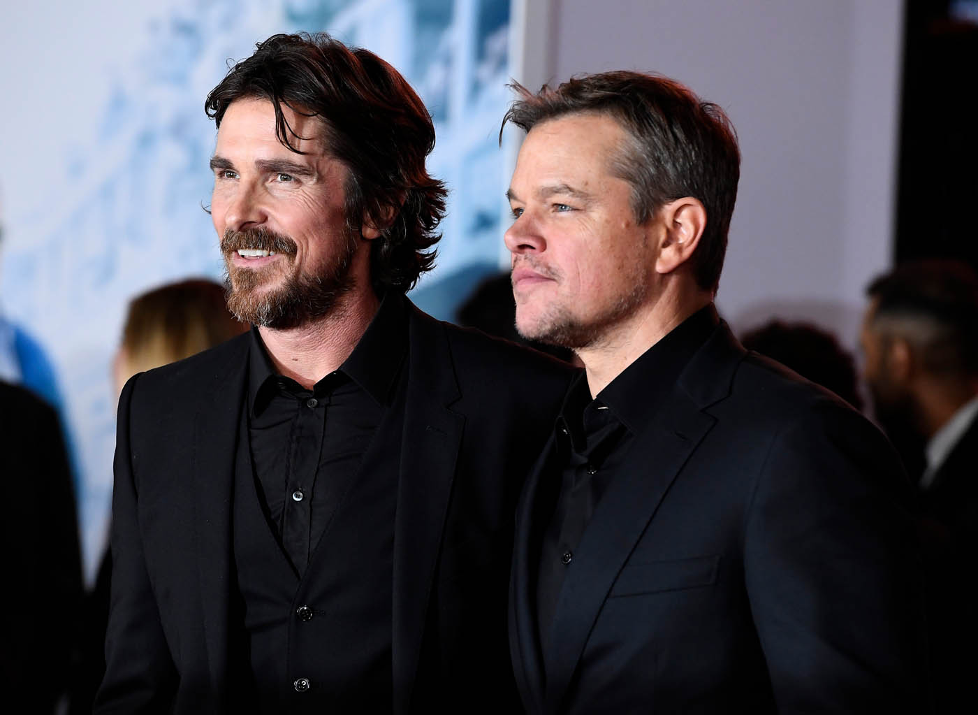 Christian Bale and Matt Damon tell stories at the Ford vs Ferrari LA Premiere