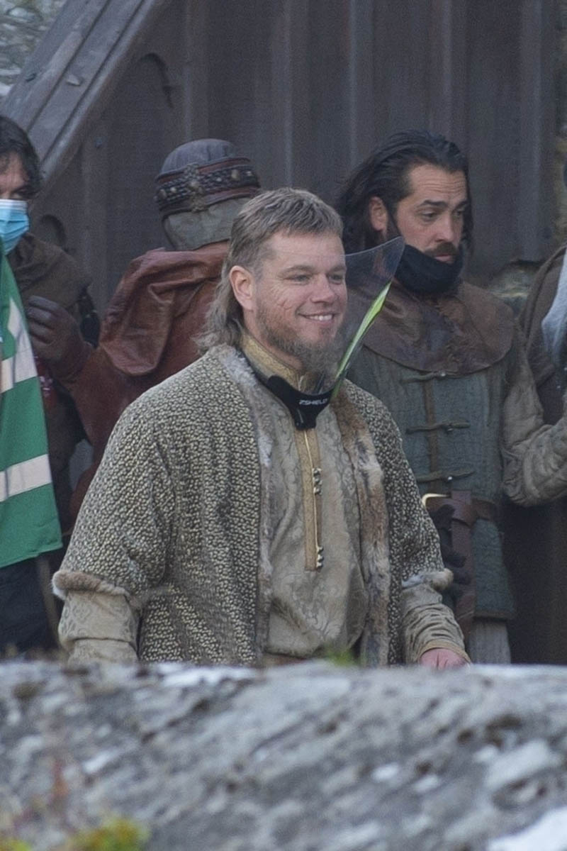 Matt Damon Sports a Blond Goatee Filming The Last Duel with Jodie Comer