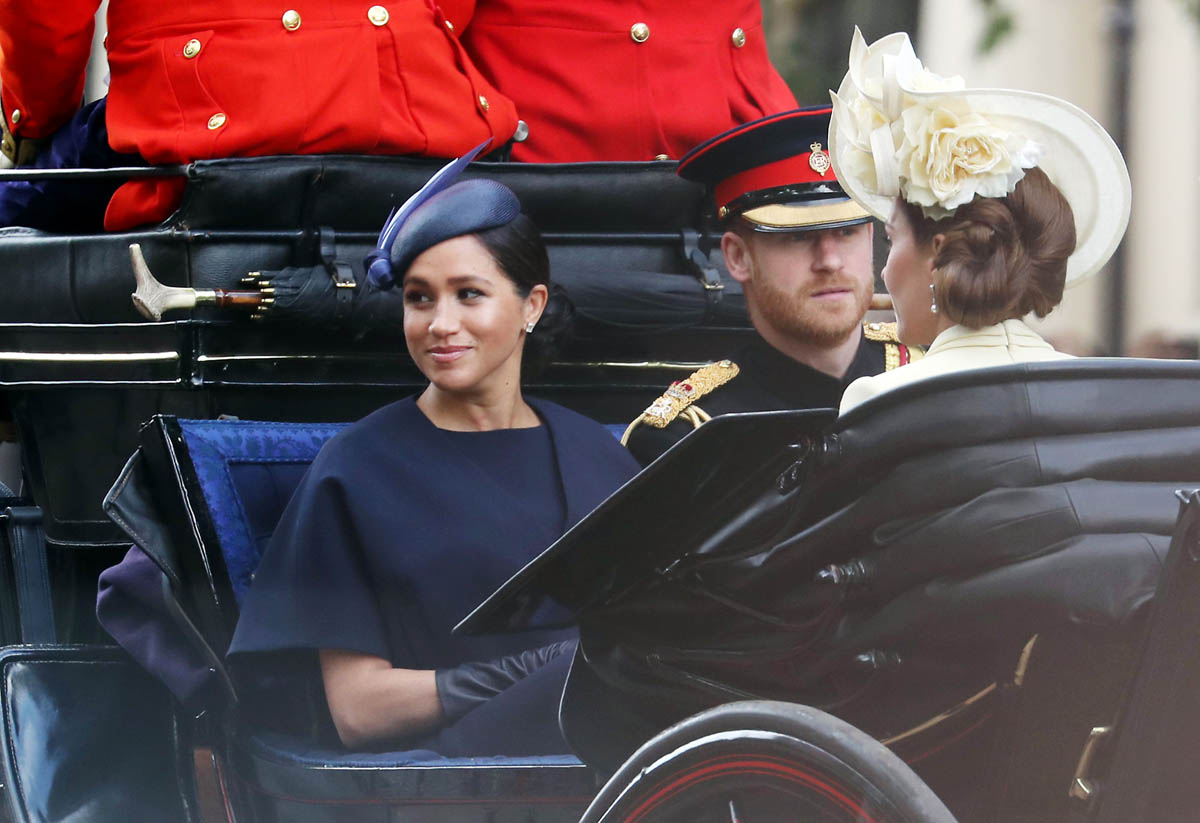 Prince Harry and Meghan Markle attend Trooping the Colour