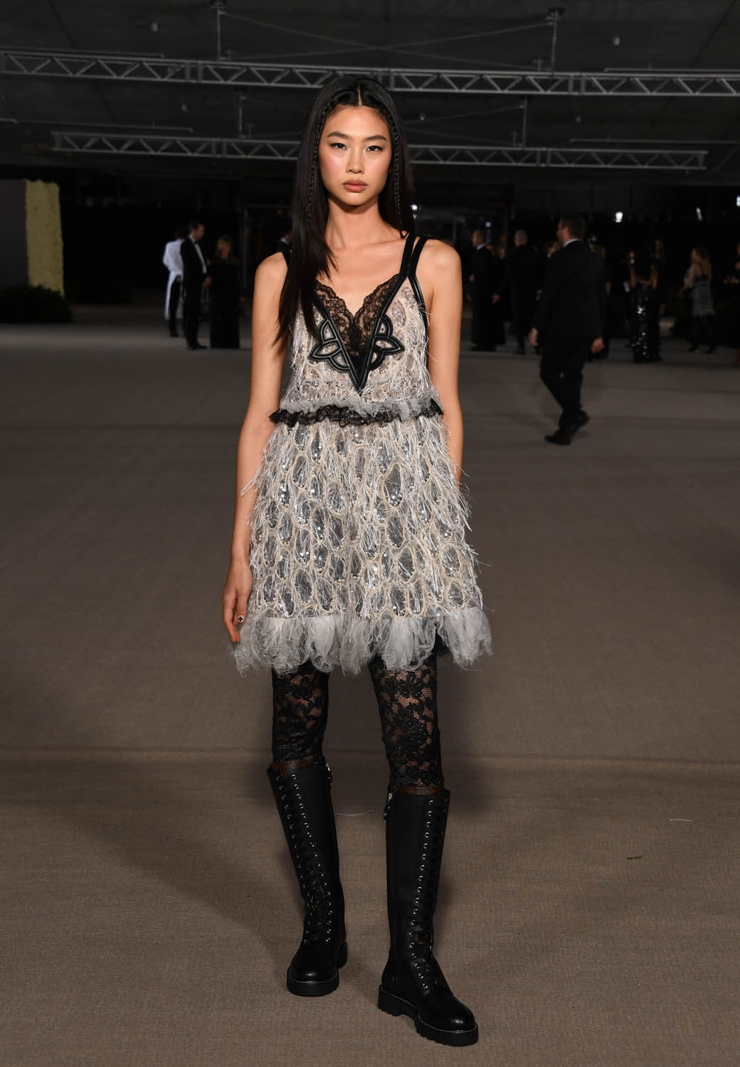 Sequins, leather and more feathers, and Louis Vuitton at the