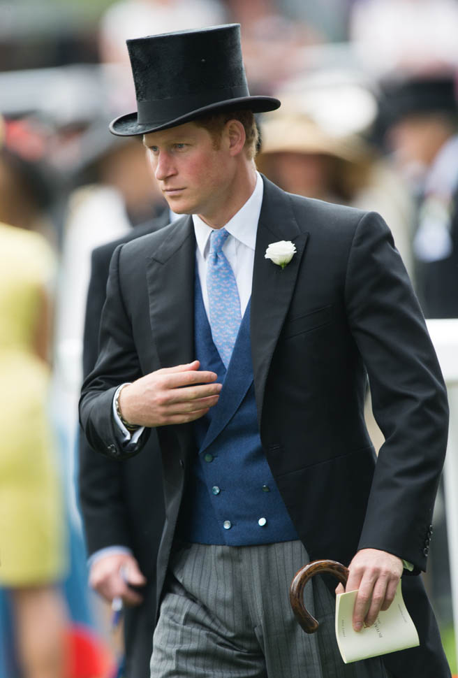 Prince Harry in a top hat at Day 1 of Royal Ascot with the Queen|Lainey ...