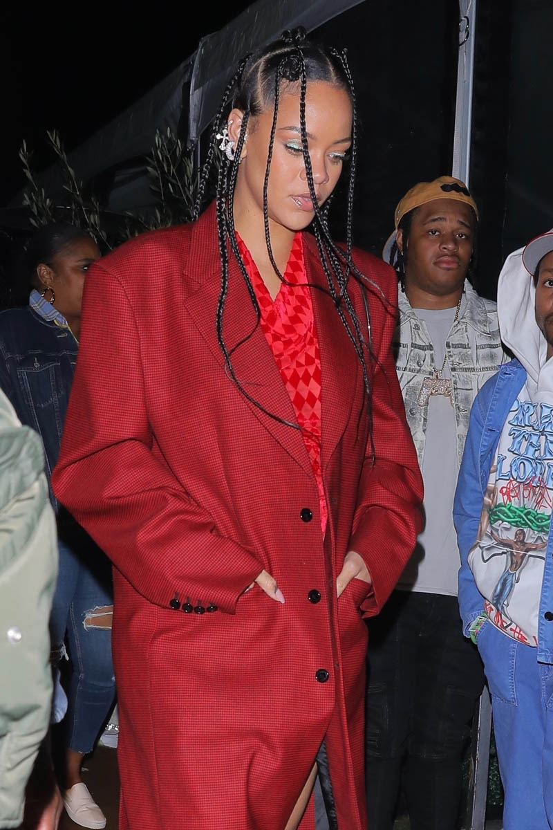 Rihanna Wears All Red While Supporting A$AP Rocky at ComplexCon