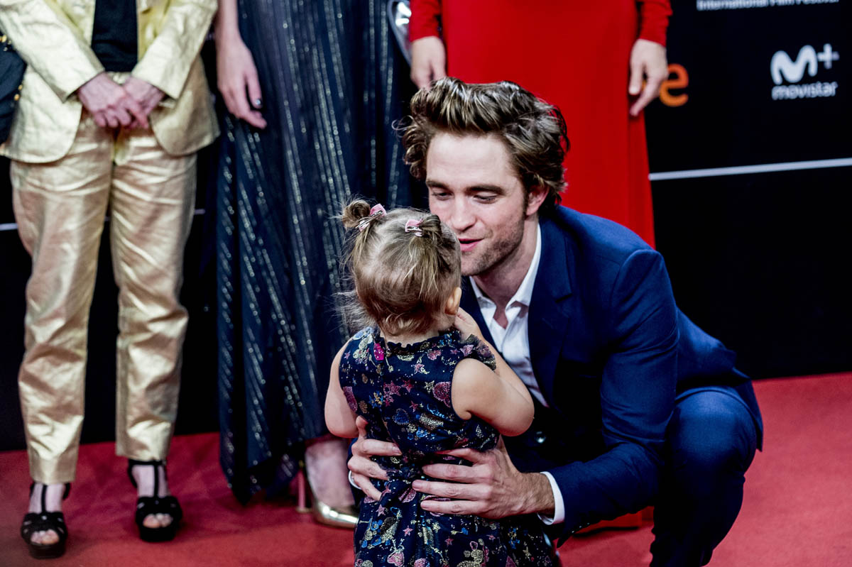 Robert Pattinson and Mia Goth side by side at High Life premiere