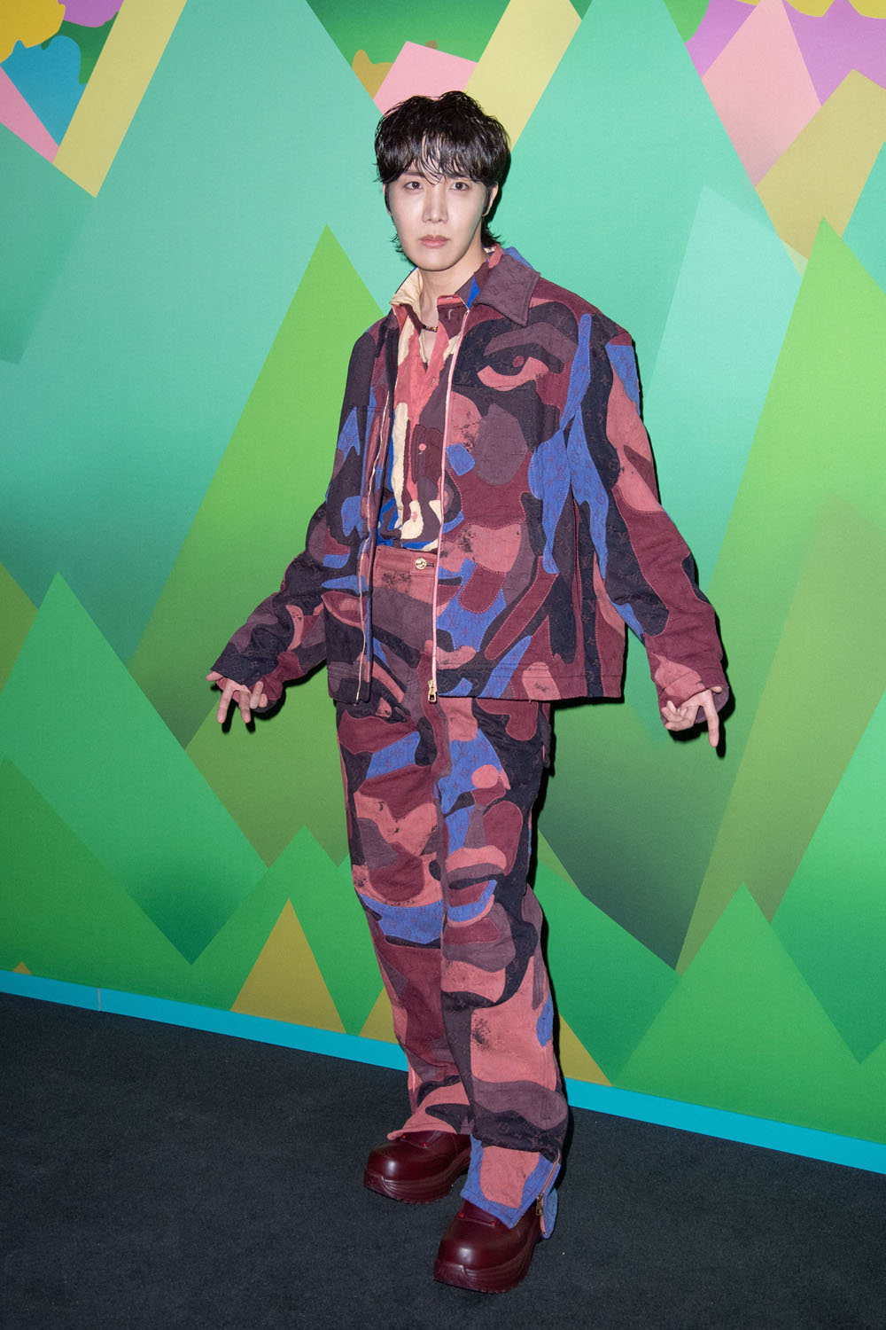 J-Hope Does Elevated Camouflage at the Louis Vuitton Men's Show