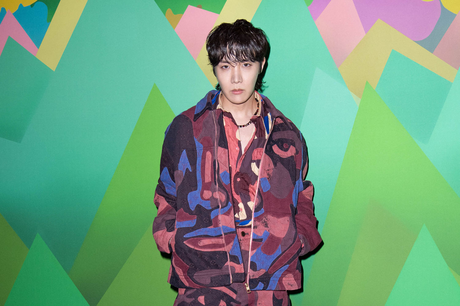 JHOPE at the Louis Vuitton Men's Fall-Winter 2023 Fashion Show in
