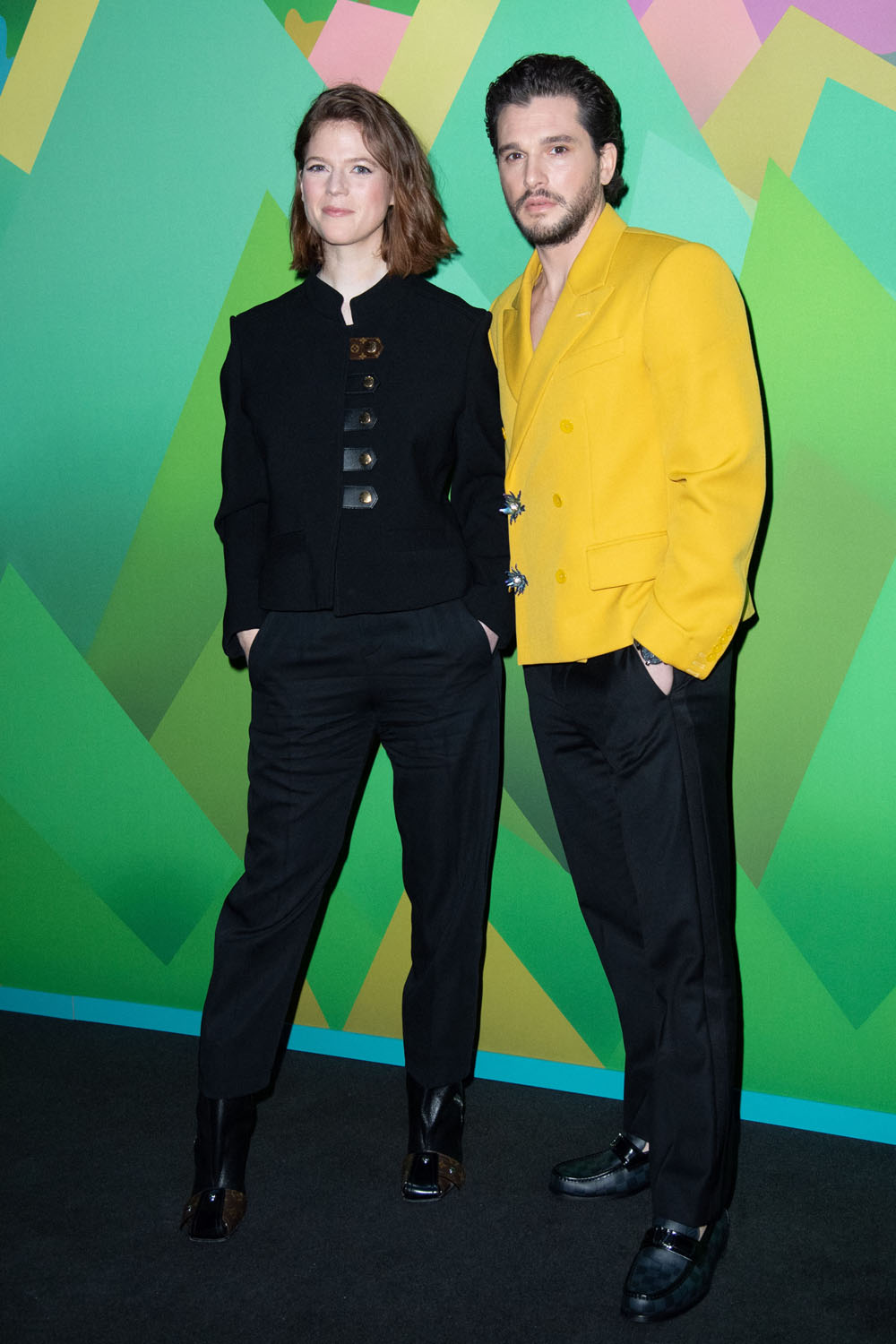 Kit Harington and Rose Leslie make stylish appearance for Louis Vuitton  Menswear show - Good Morning America