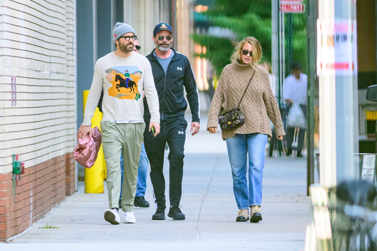 Newly single Hugh Jackman hangs out with best friend Ryan Reynolds and Blake  Lively on his 55th birthday in New York