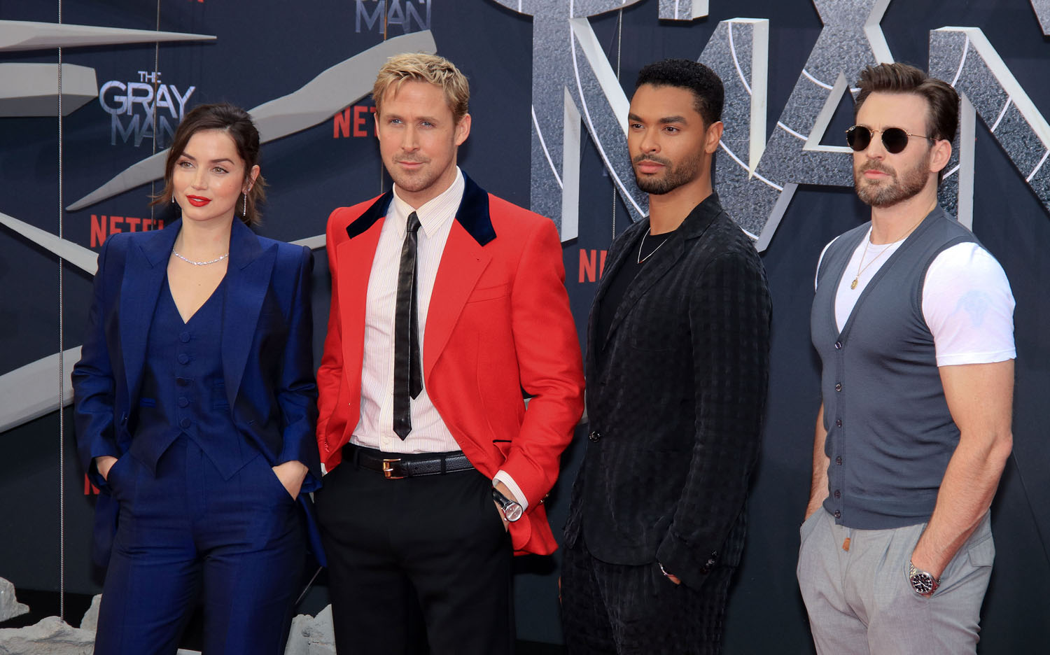 None of the Men at 'The Gray Man' Premiere Wore Gray
