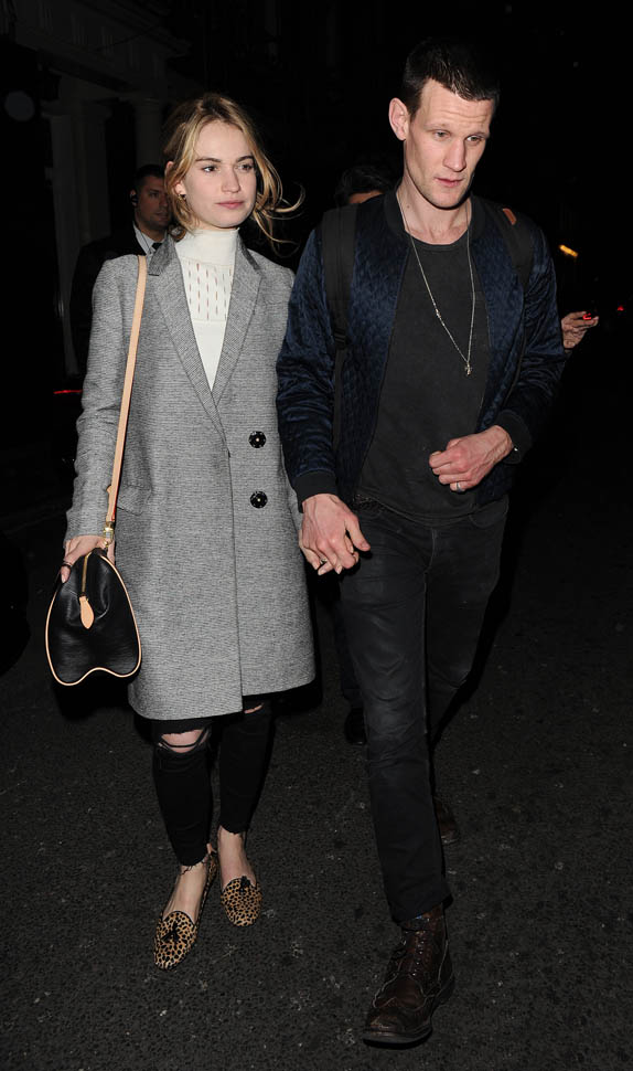 Ryan Gosling out at Arts Club in London with Matt Smith and Lily James ...
